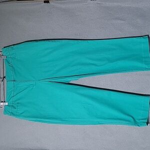 Ann Taylor Factory Women's Green Straight Leg Cropped Pants - Size 12